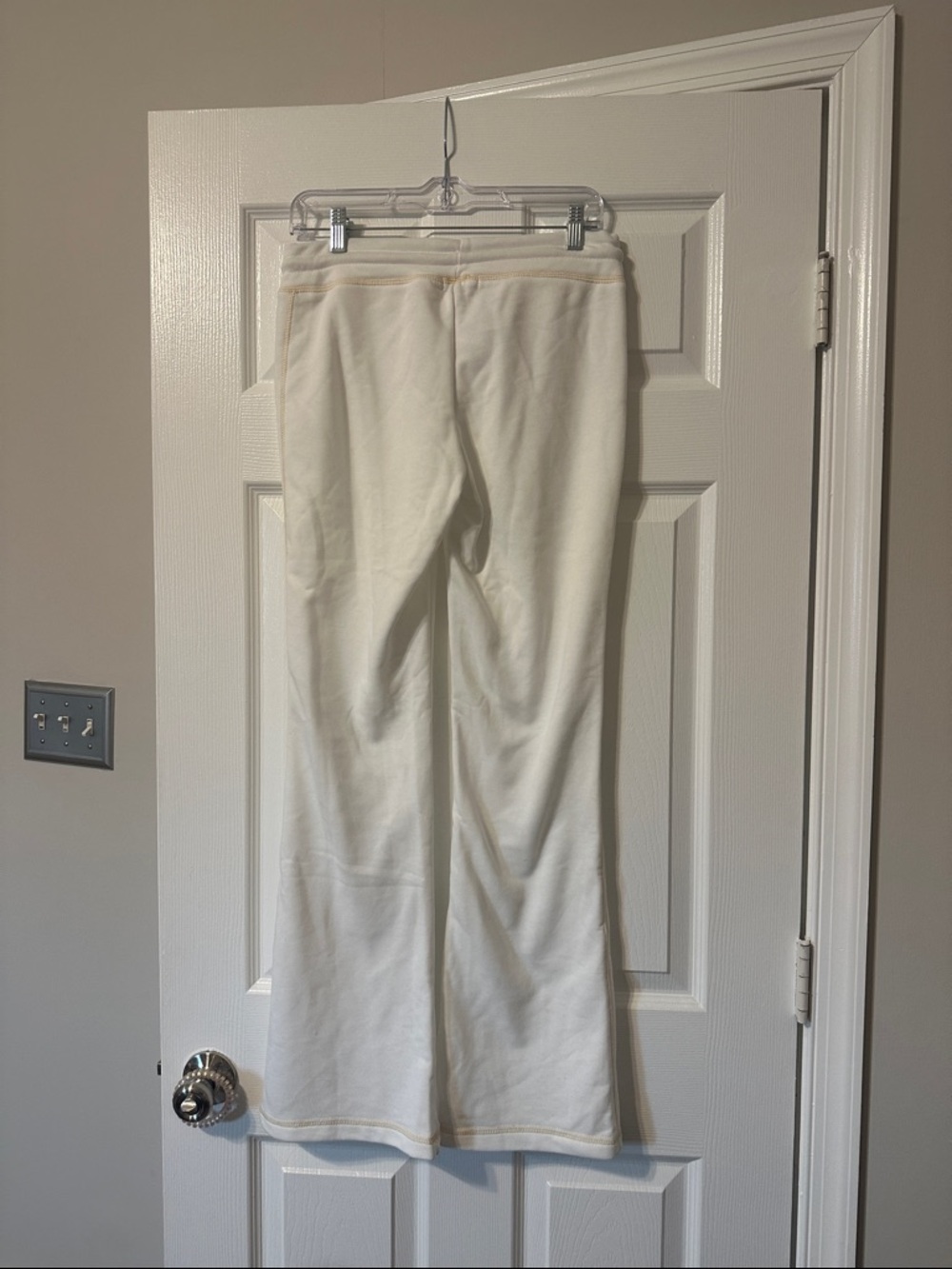 Edikted Cream Wide-Leg Track Pants with Rope Drawstring - Picture 2 of 3